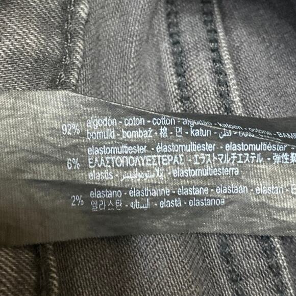 Zara Women's Black Washed High Waisted Raw Hem Skinny Denim Jeans Size 6 - Picture 5 of 5